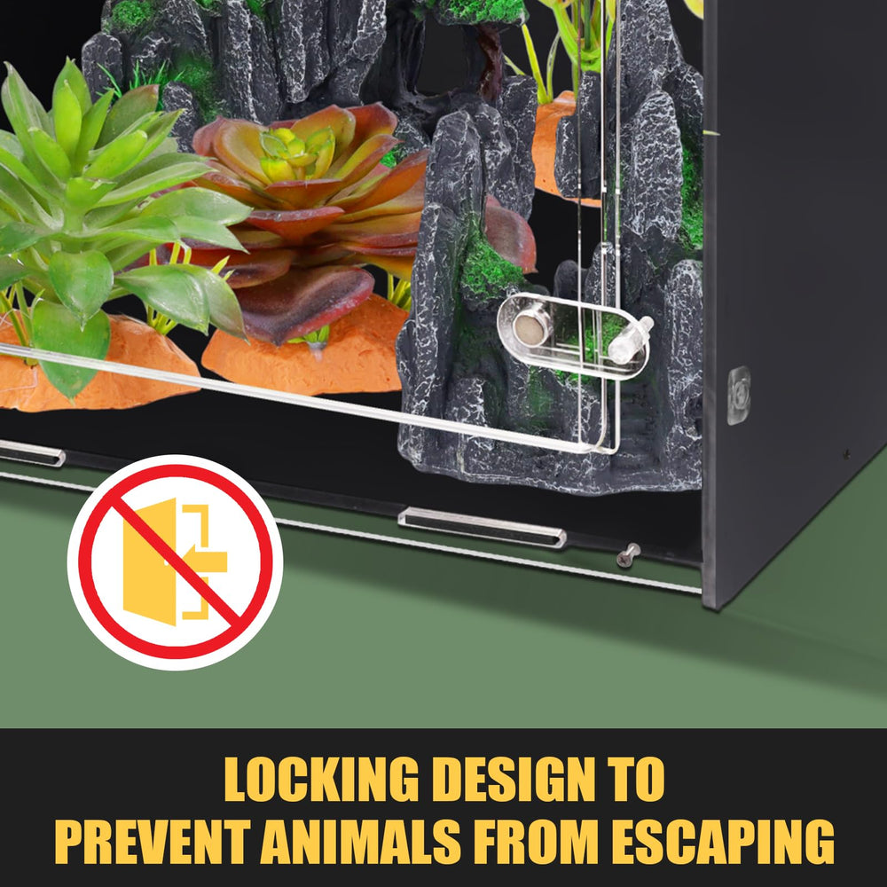 maiyuolg reptile tank desktop-friendly design fits compact setups and shelves