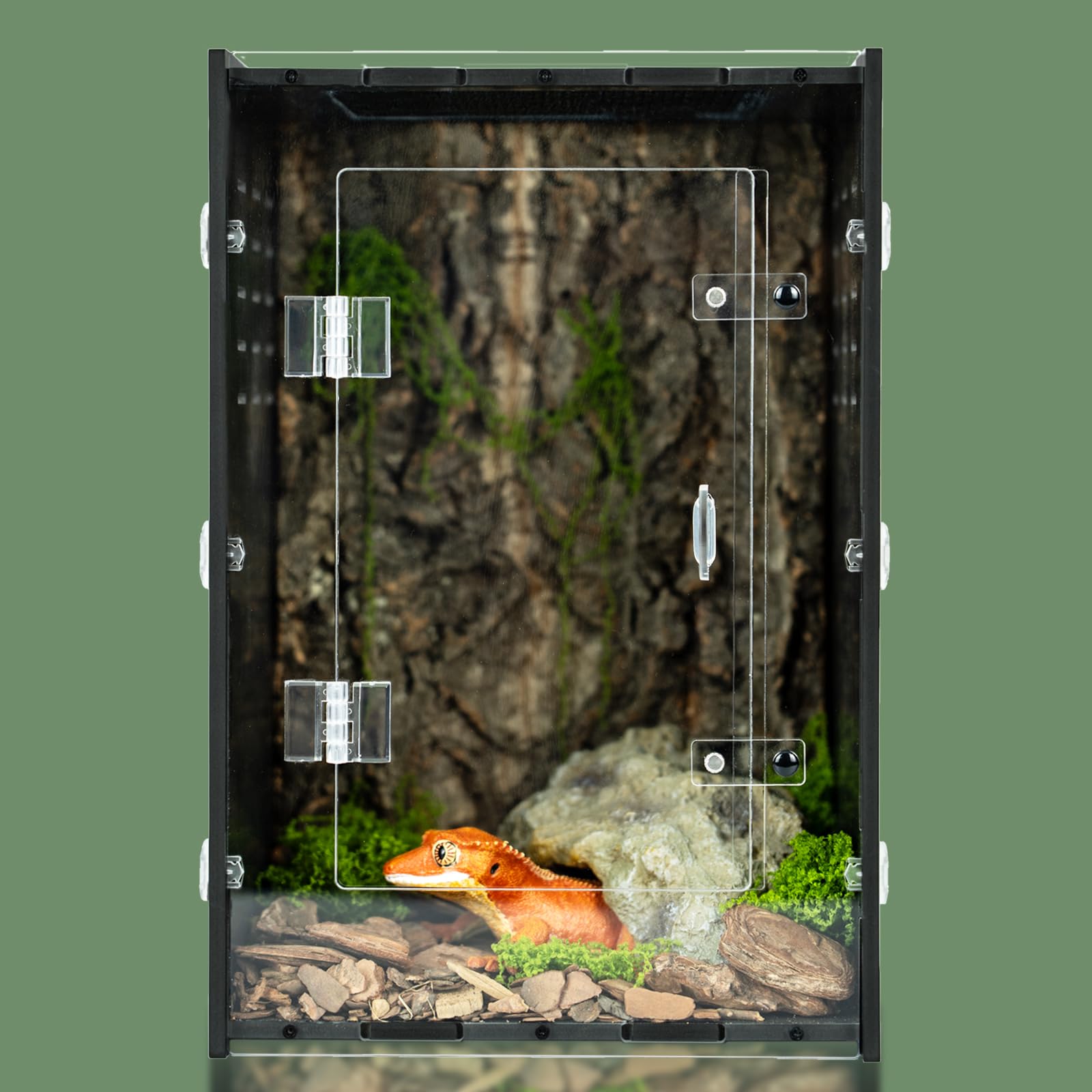 maiyuolg reptile tank front-opening door enables easy feeding and cleaning in a compact enclosure