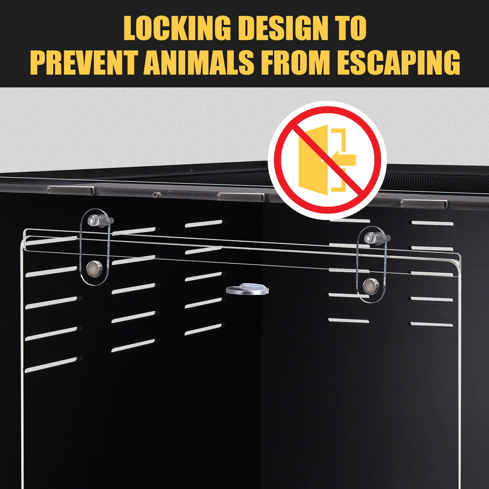 maiyuolg reptile tank acrylic material close-up emphasizes easy cleaning and visibility