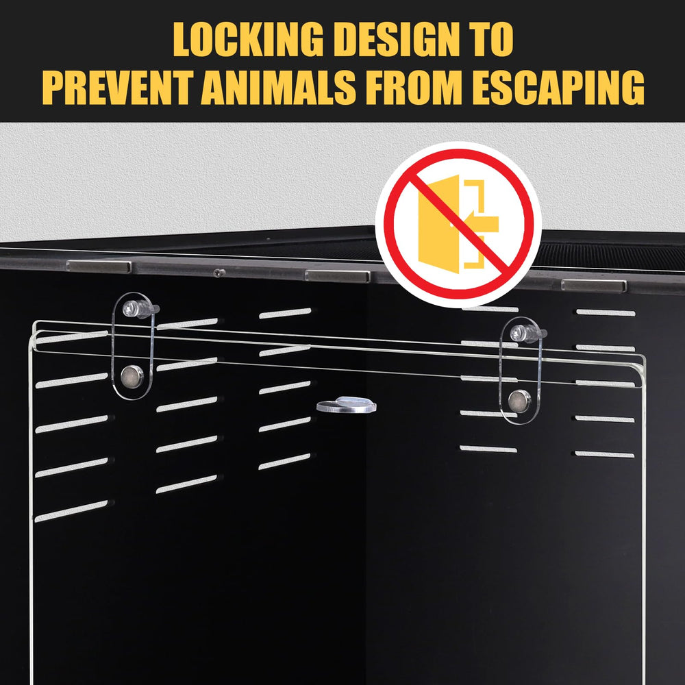 maiyuolg reptile tank acrylic material close-up emphasizes easy cleaning and visibility