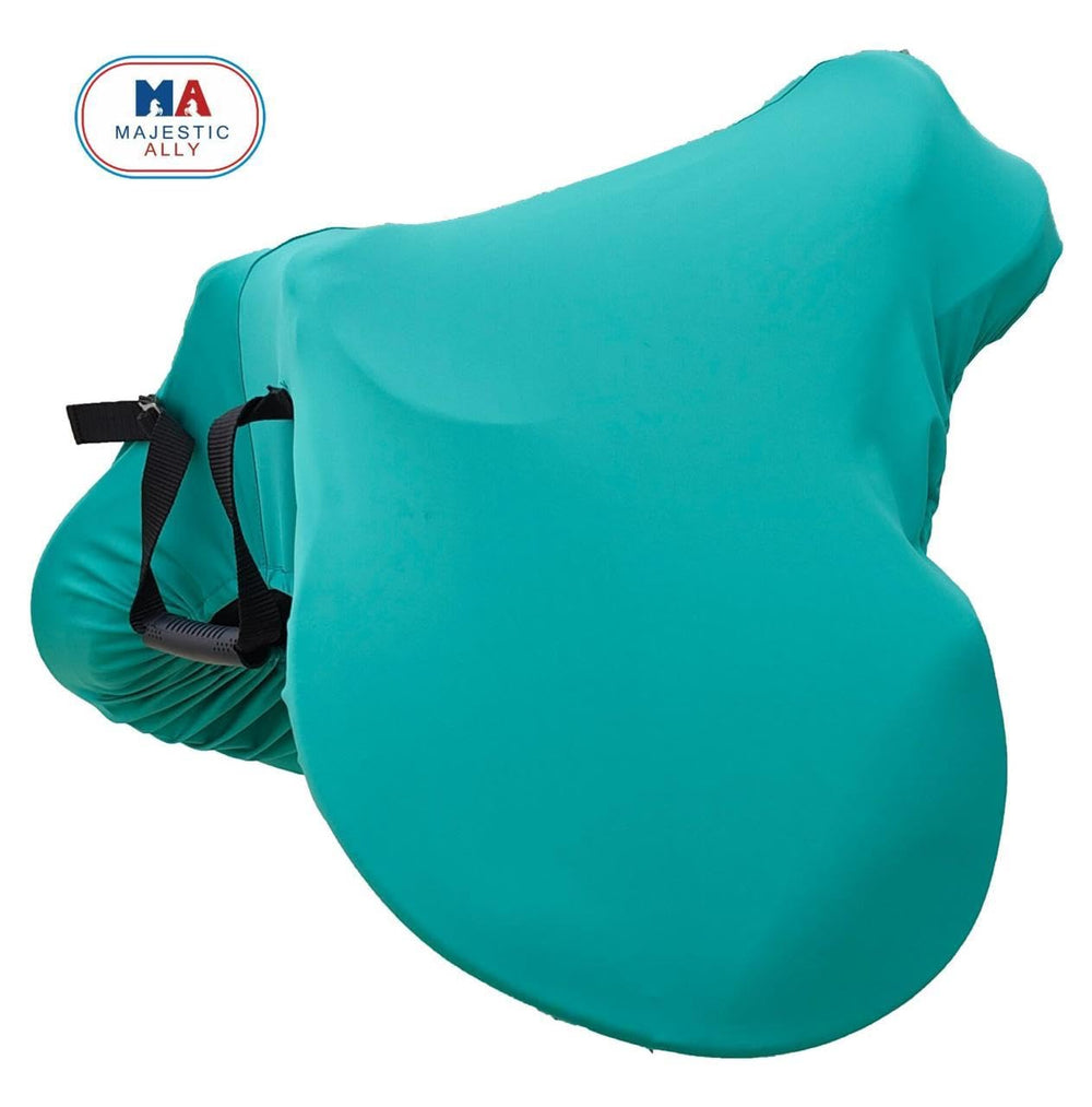 Majestic Ally saddle cover easy-on-off design simplifies saddle protection