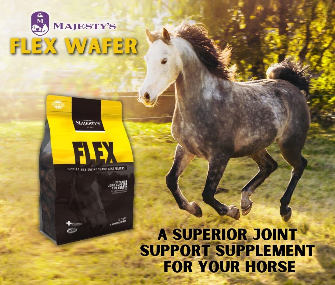 Majesty's Flex Wafers horse-eating scene demonstrates easy consumption with low waste