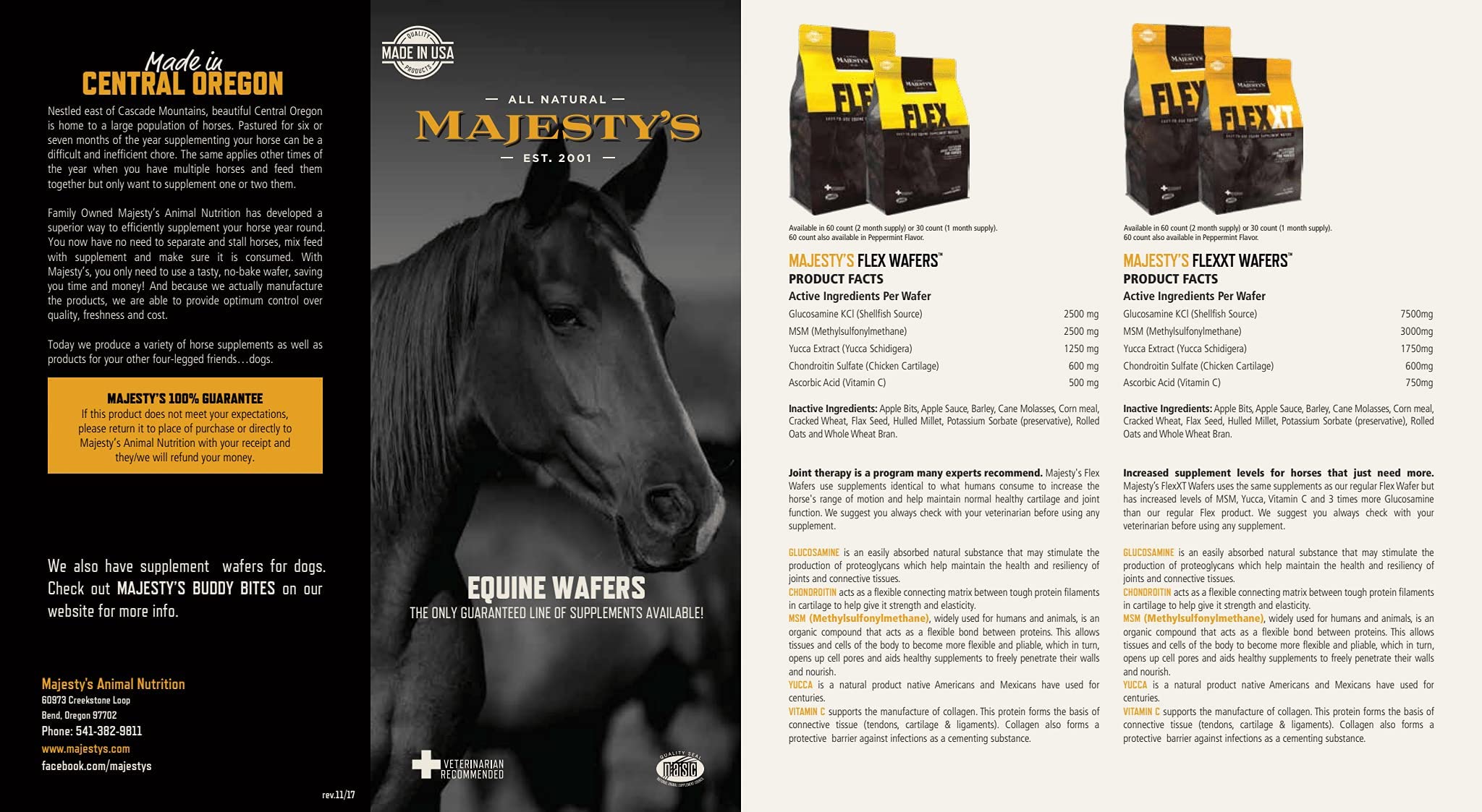 Majesty's Flex Wafers wafer-closeup shows chewy texture and palatable molasses-apple flavor