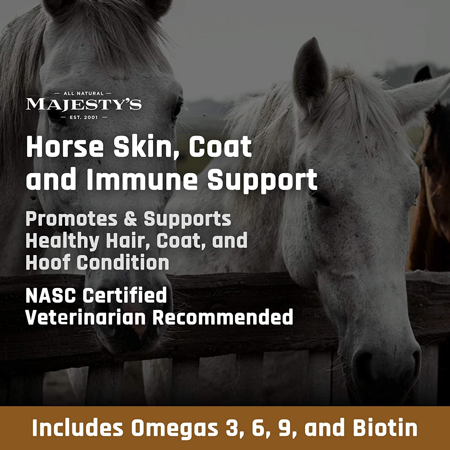 Majesty's Omega Wafers base of molasses, oats and apple sauce supports palatability.