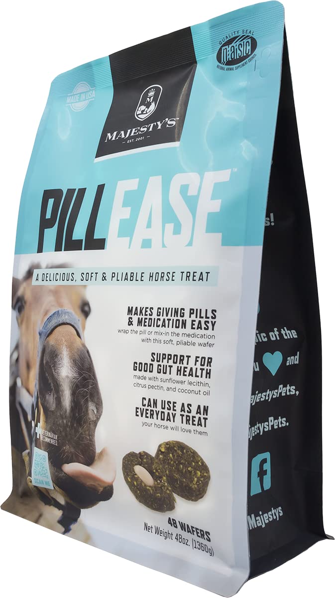 Majesty's PillEase wrap breakable piece demonstrates adjustable pill-size fitting.