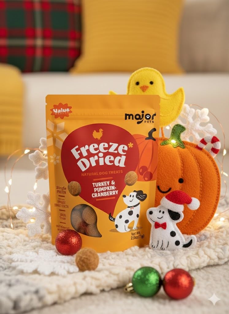 Major Pets round-shaped treats spark curiosity and make mealtime a multi-sensory reward experience.