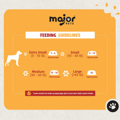 Major Pets training treats round shape invites gentle training sessions and positive reinforcement prompts.