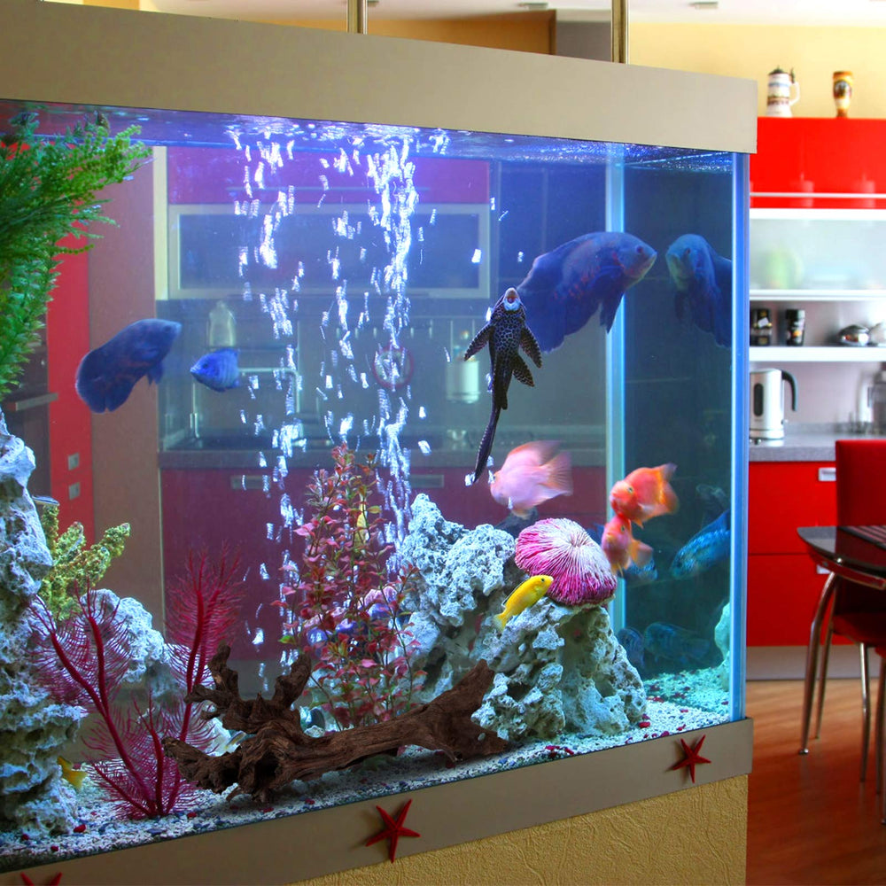 Majoywoo driftwood moss tree adds vertical interest to aquascapes.
