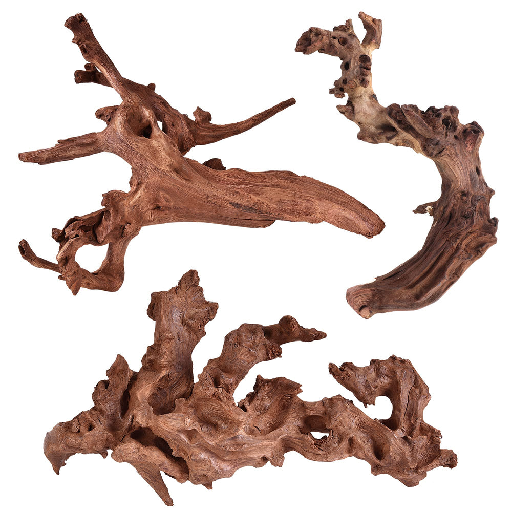 majoywoo natural coral driftwood branch 6-10 inches adds natural habitat for fish