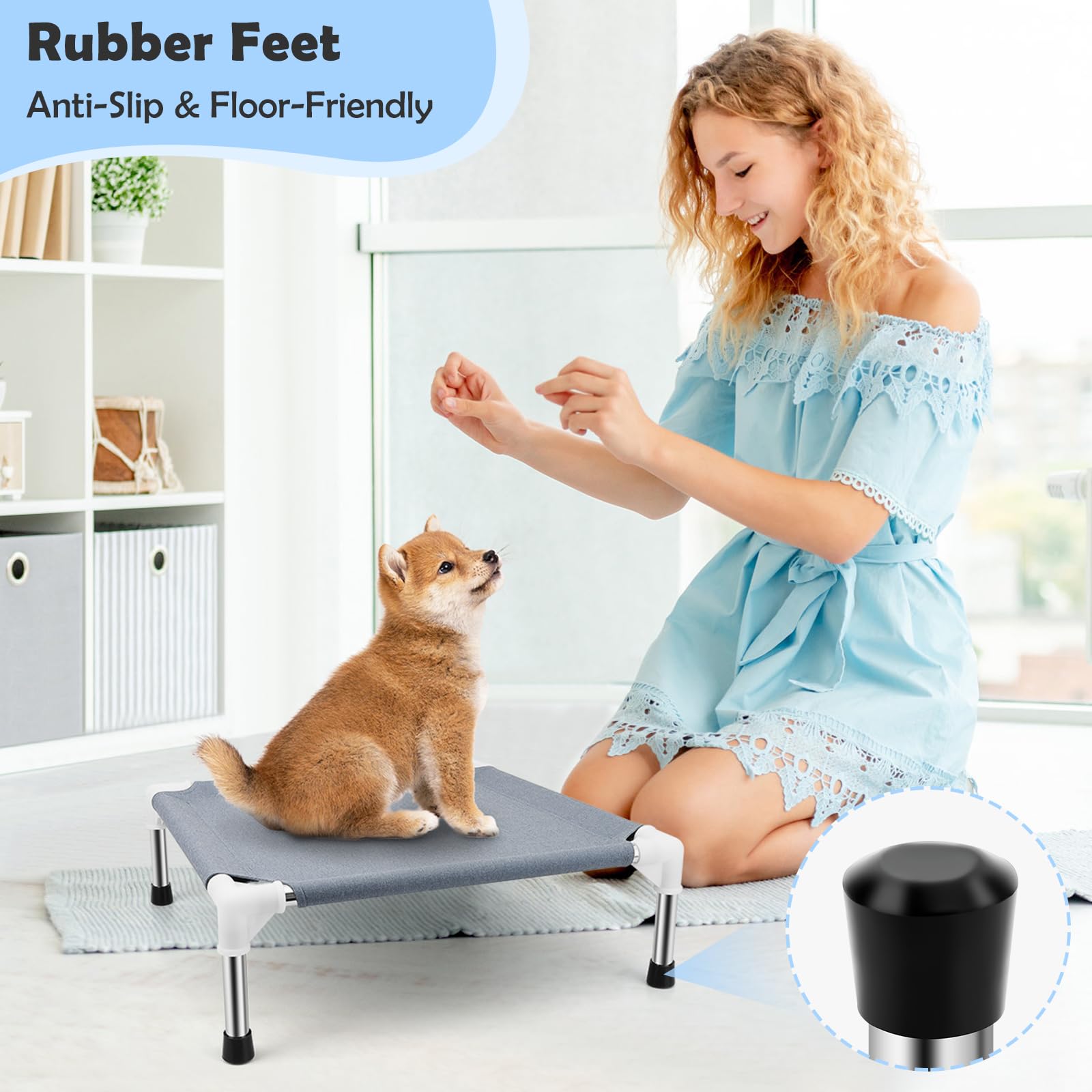 Makerfire dog bed easy assembly with plug-in connectors