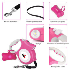 Makife ergonomic handle in pink for comfortable gripping during long walks.