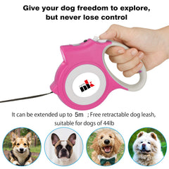 Makife extendable dog lead reaches 5m for flexible outdoor exploration.