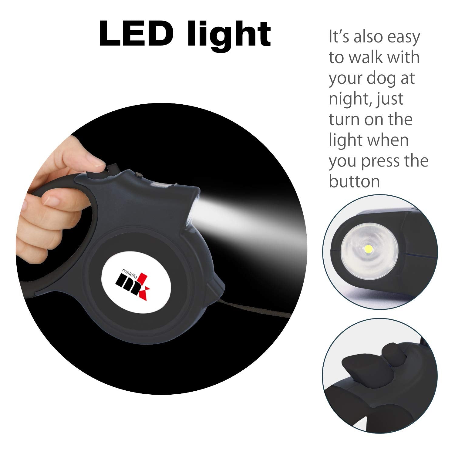 Makife 5m extendable lead keeps dogs in reach while you stay in control