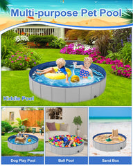 Makigahara dog pool drain design highlights spiral drain for quick water release.