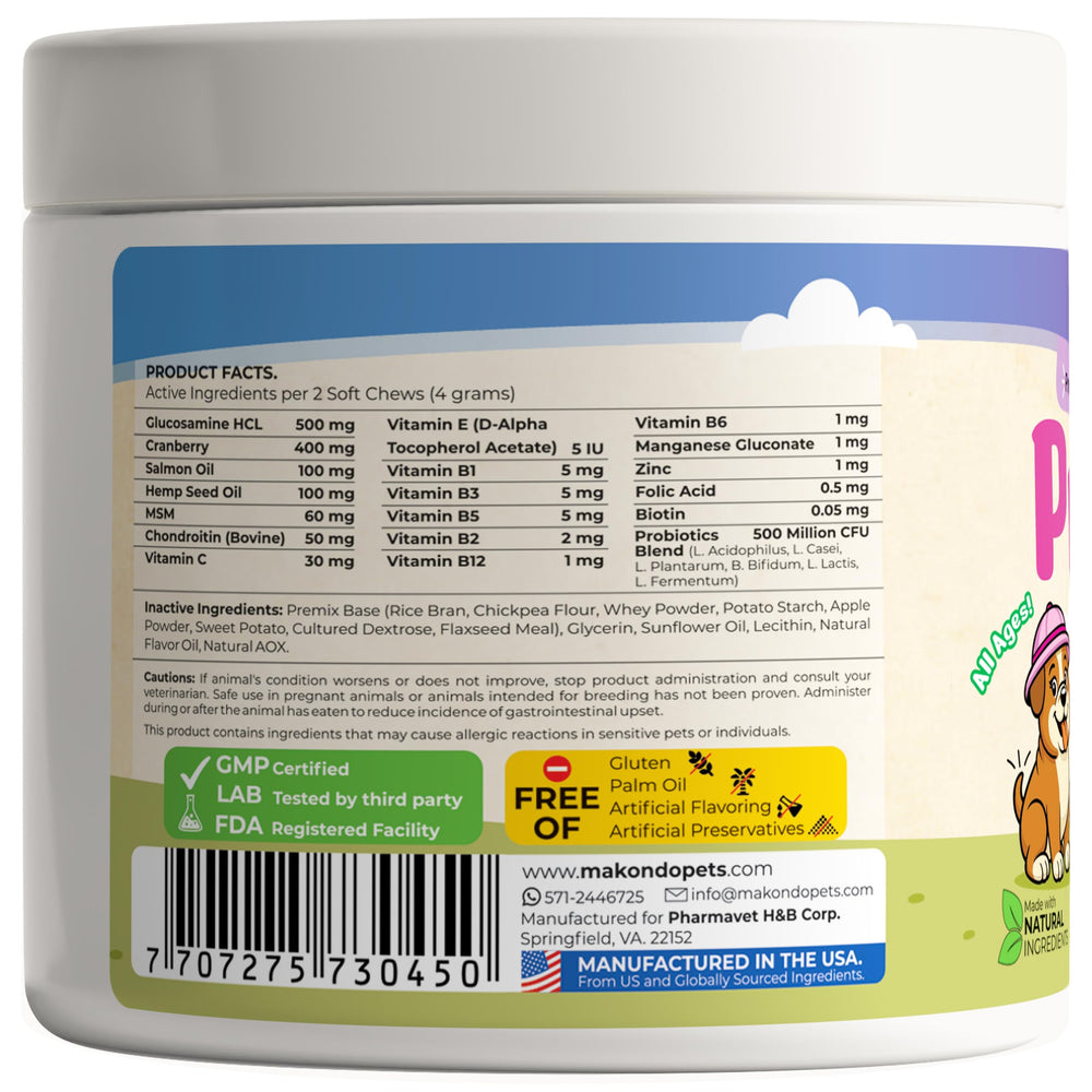 Makondo Pets supplement being mixed into dog food bowl for easy serving