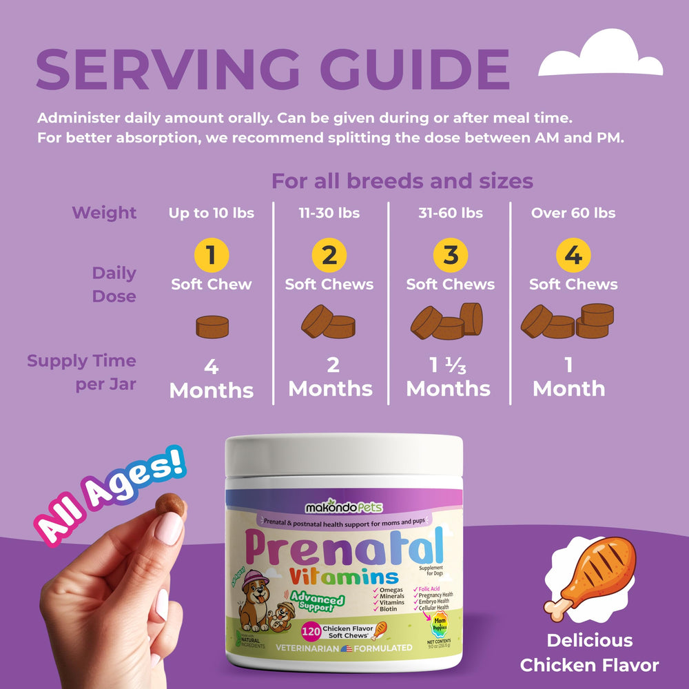 Makondo Pets post-whelping recovery chews shown for maternal support