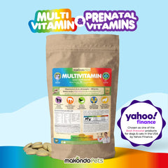 Makondo Pets prenatal powder delivers essential nutrients in a tasty formula for puppy development.