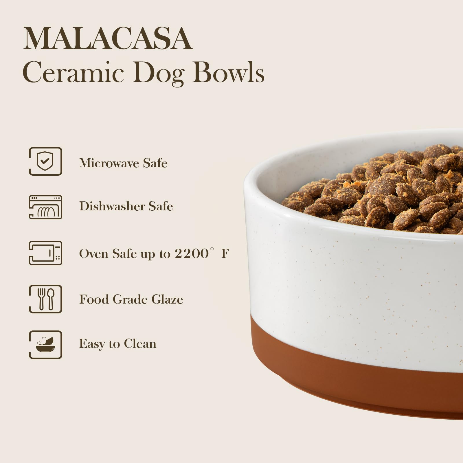 MALACASA ceramic bowls microwave-safe for warming meals on chilly days.