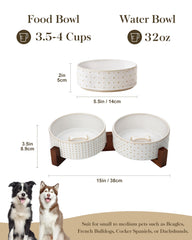 MALACASA ceramic dog bowls with GlideCoat glaze for easy cleaning and odor control