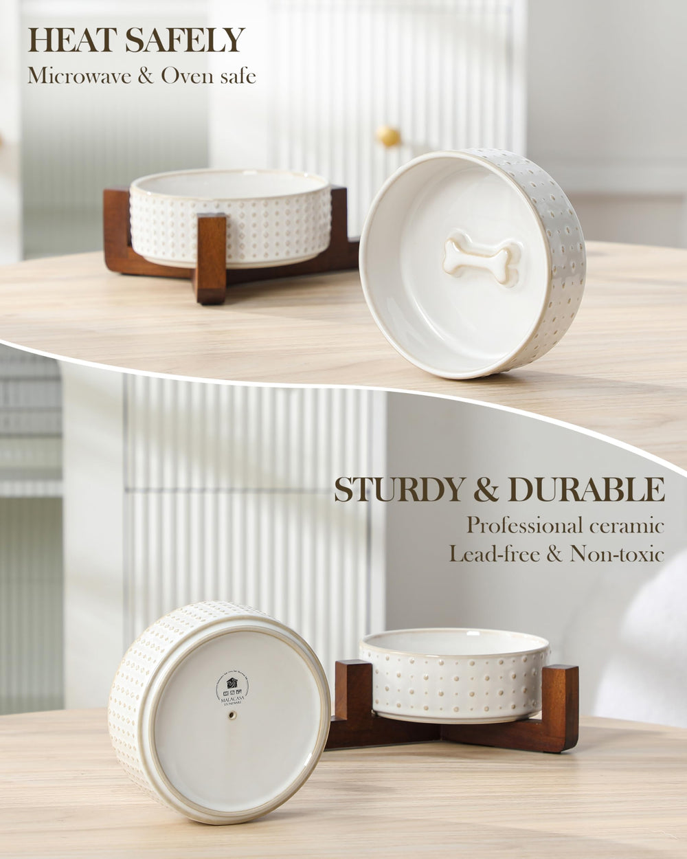 MALACASA dishwasher-safe and microwave-safe bowls for quick warmups.