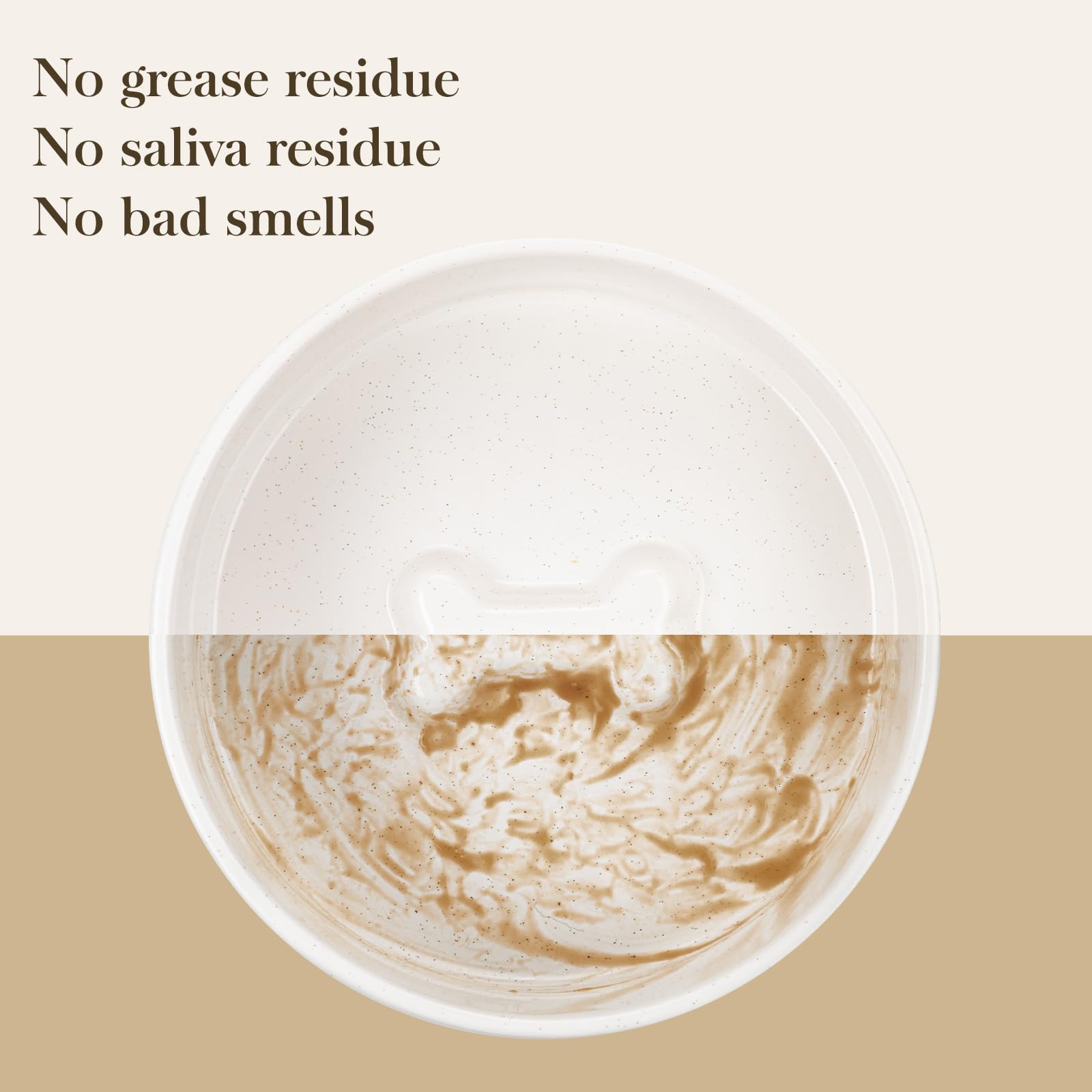 MALACASA dog bowl heavy-weight ceramic ensures stability during meals.