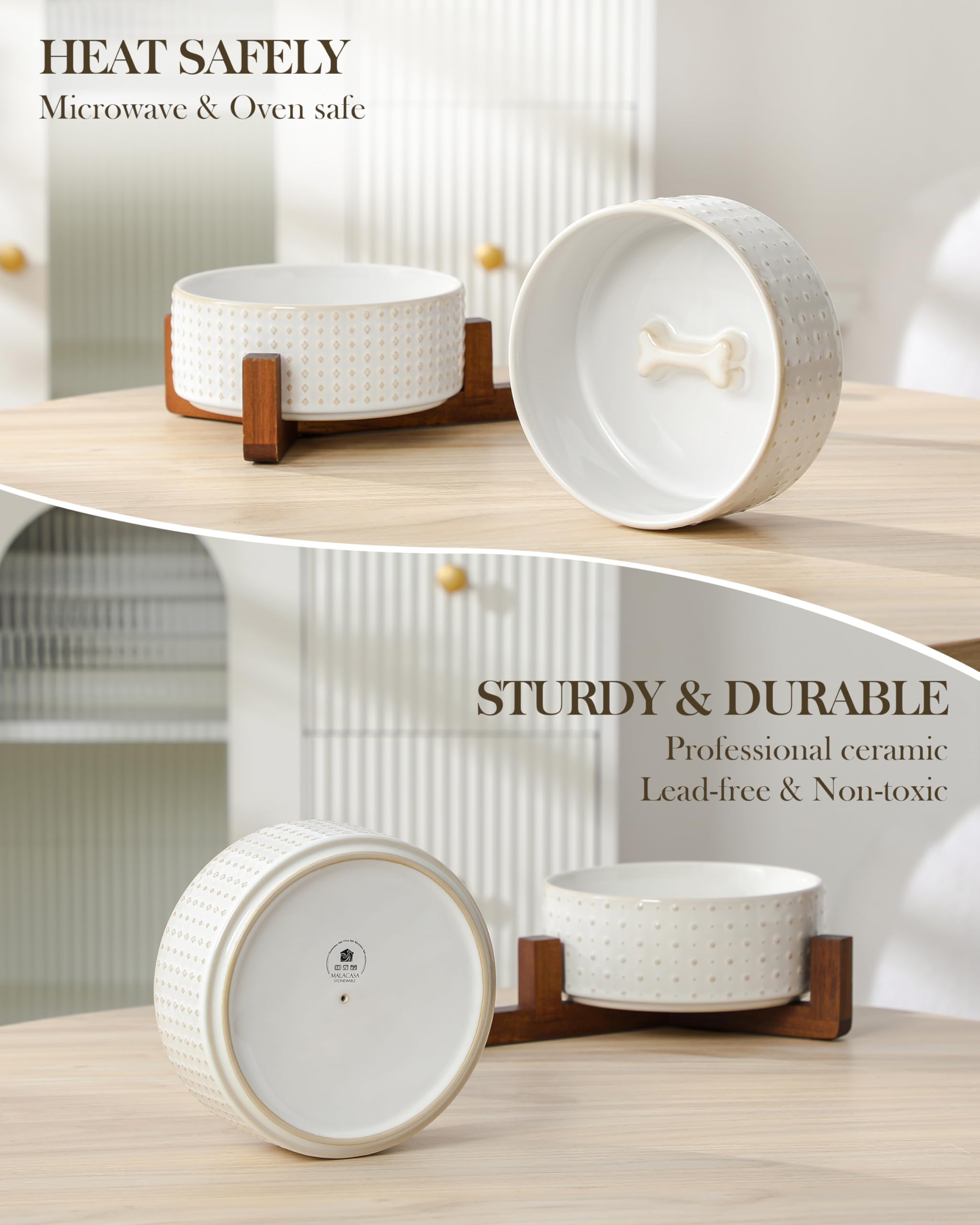 MALACASA embossed rhombic and polka patterns add stylish detail