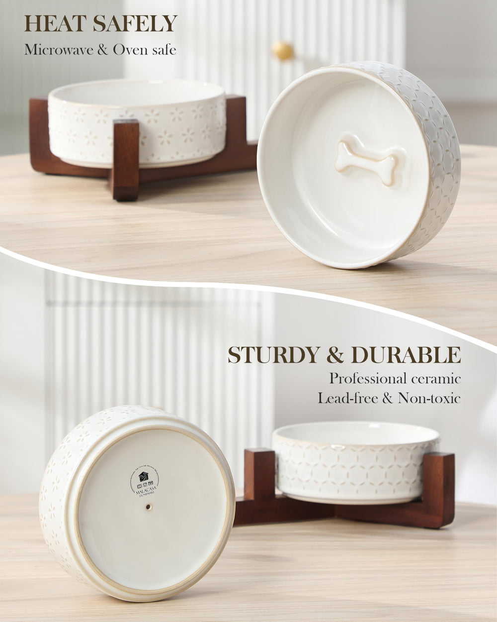 MALACASA five-leaf grass and honeycomb motif decorates stand