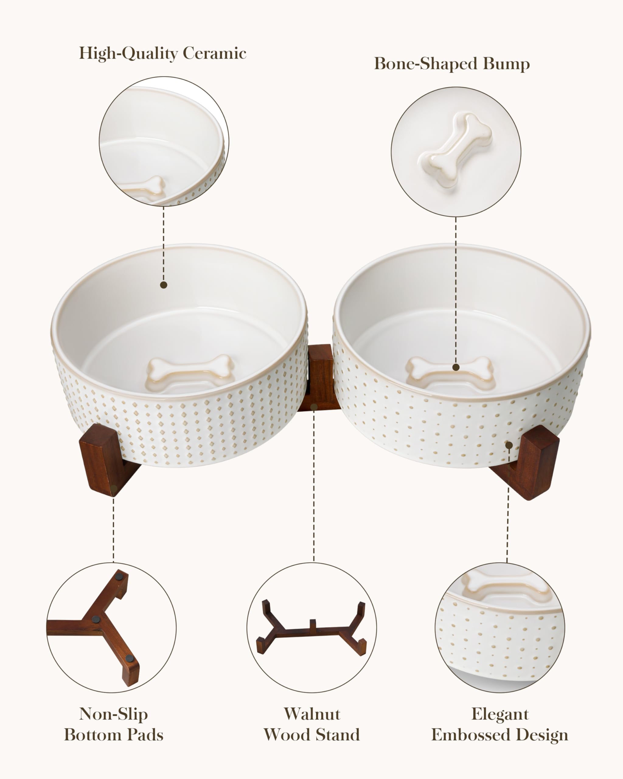 MALACASA set includes non-slip adhesive pads to prevent spills