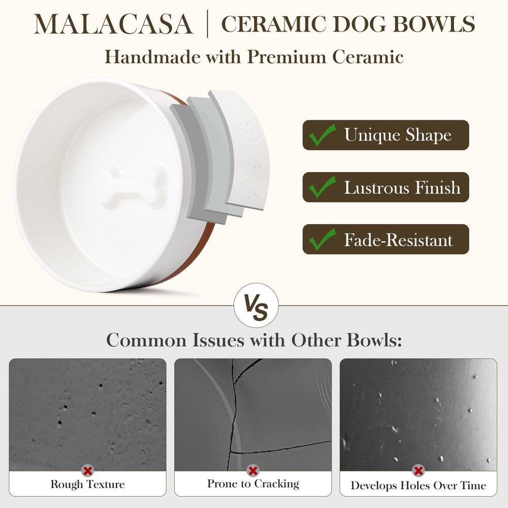 MALACASA stable wood stand keeps bowls secure during spirited pet meals.