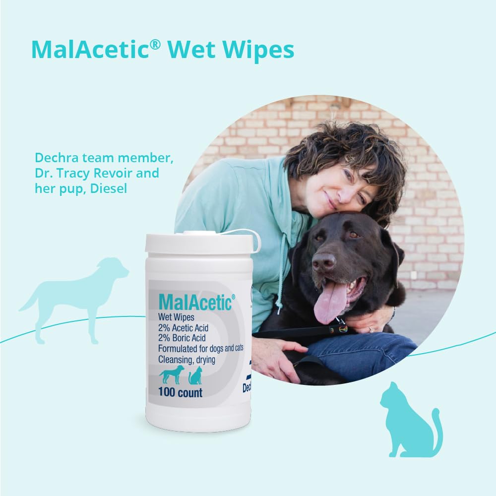 MalAcetic Wet Wipes skin-care application for cleansing and soothing skin