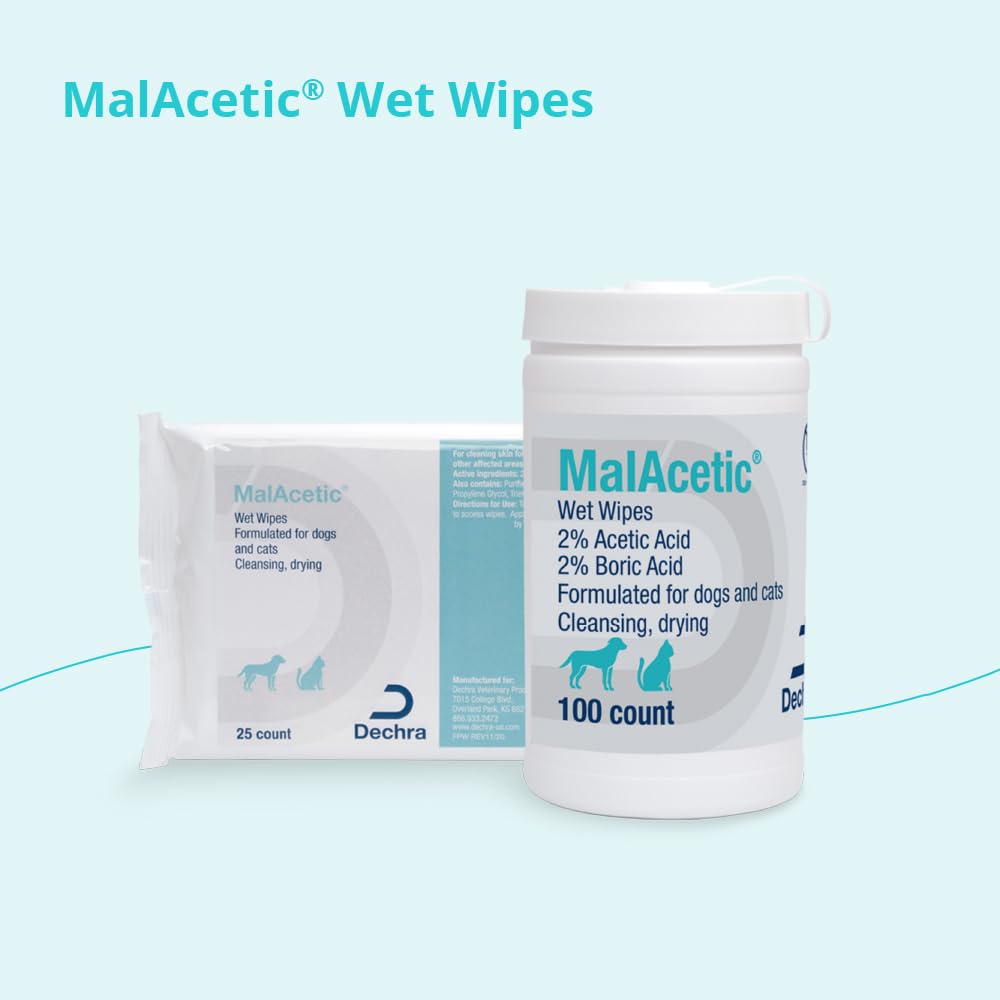 Closeup of MalAcetic Wet Wipes texture for gentle, medicated skin cleansing