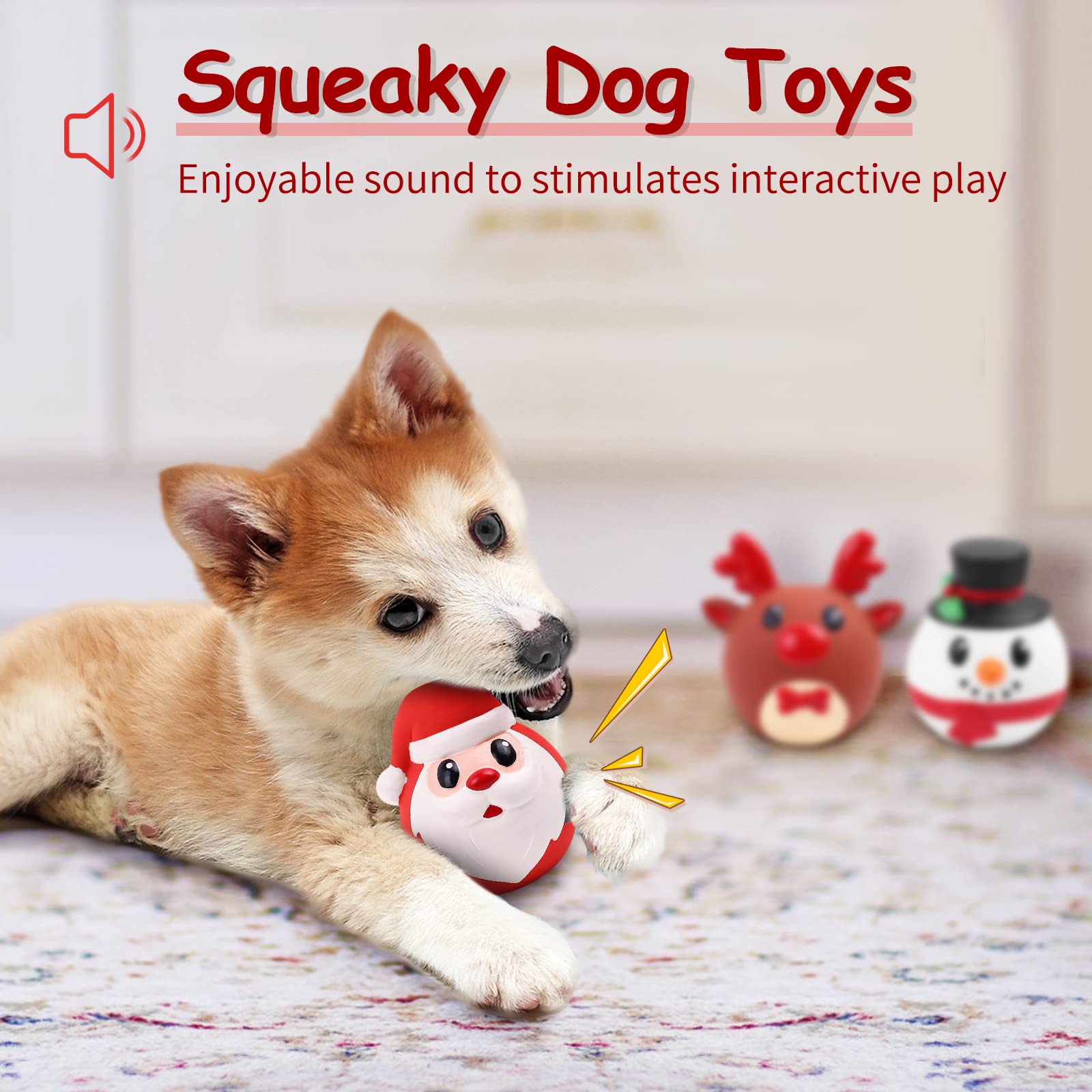 Malier Christmas elk dog toy offers festive squeak for interactive play