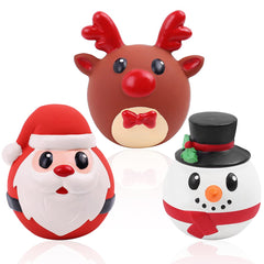 Malier Christmas snowman dog toy with squeaker for indoor fetch