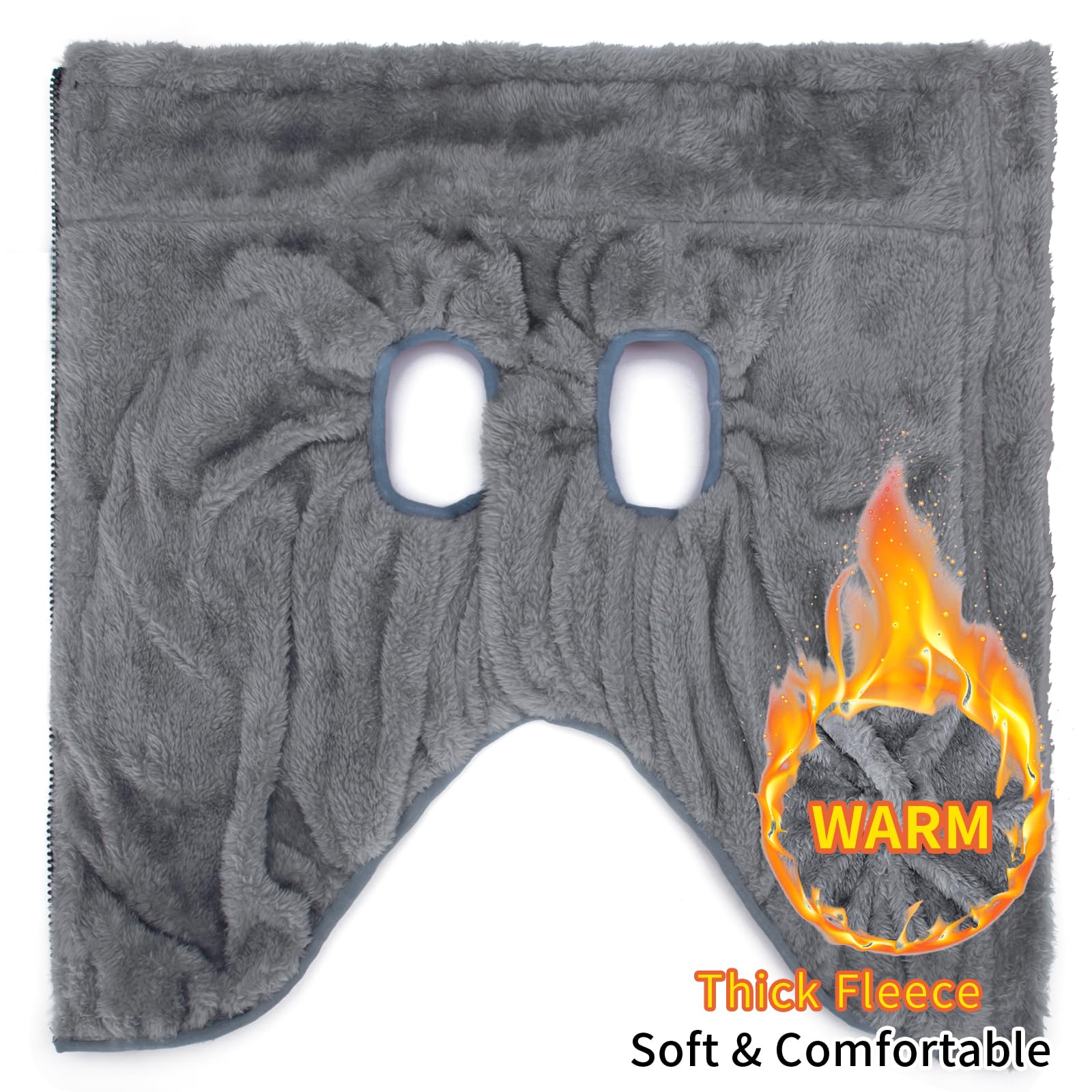 Malier dog coat warm fleece collar closeup highlights snug warmth.