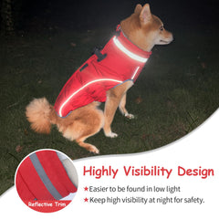 Malier dog coat waterproof shell 3000D keeps dry during rain and snow.