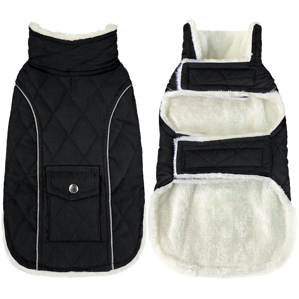 Malier dog winter coat front view showing fleece warmth and wind protection