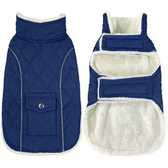 Malier dog winter coat front view with secure fit for chilly walks