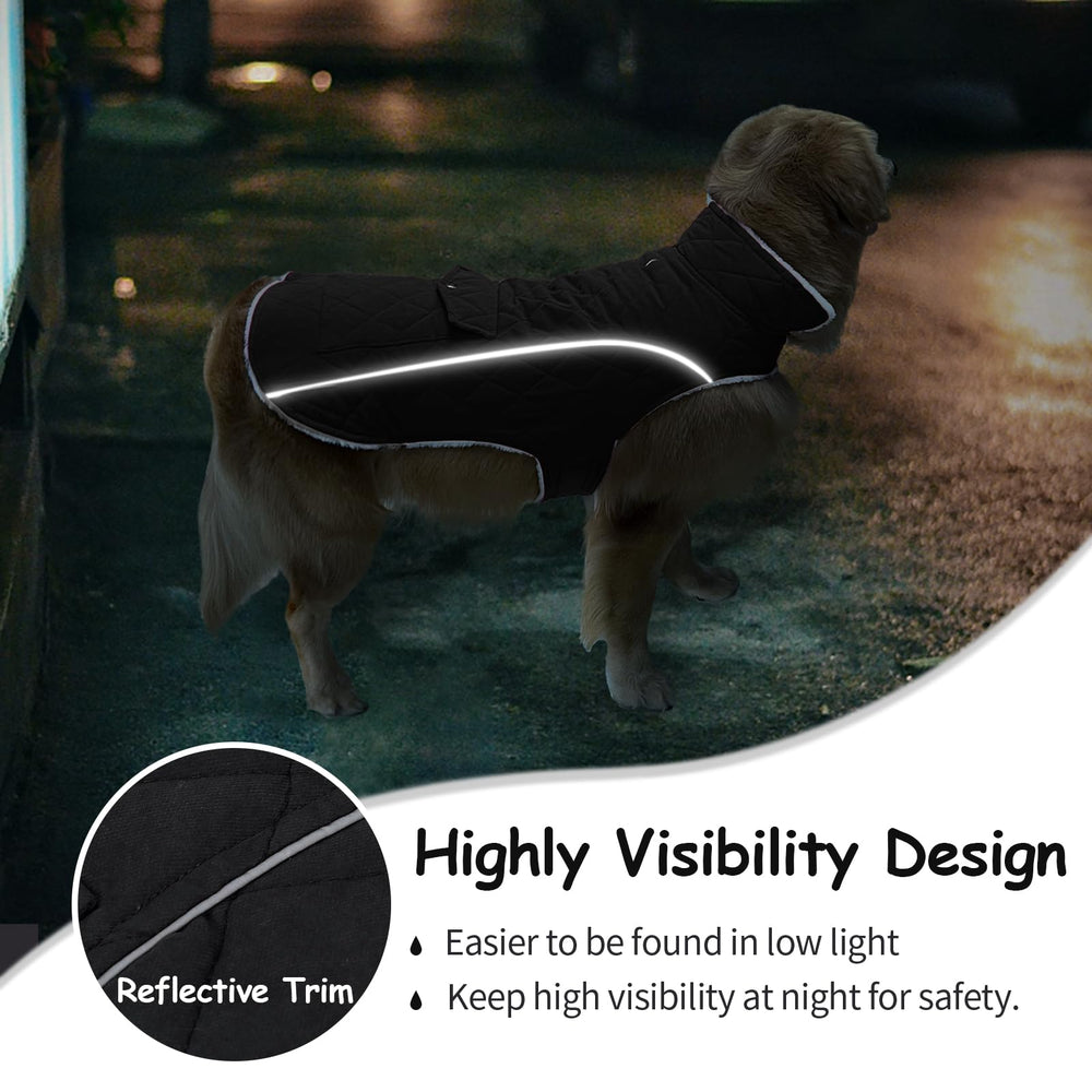 Malier dog winter coat interior fleece lining for extra warmth and comfort