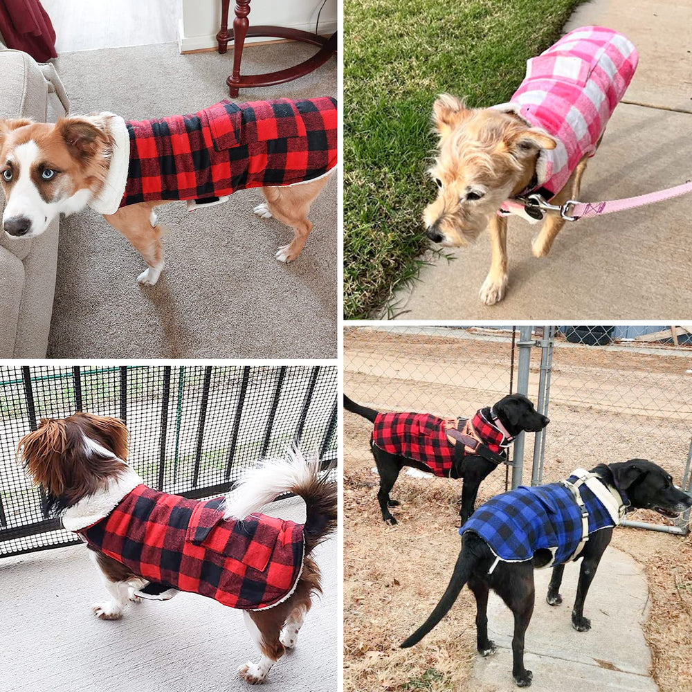 Malier easy-on-off dog coat in red for quick dressing