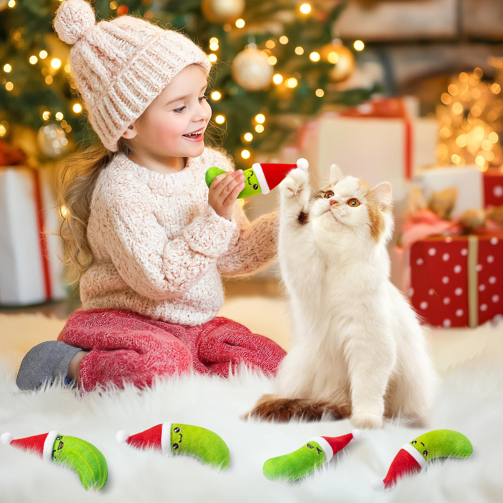 MALLMALL6 catnip toy Santa hat pickle image 6 festive décor and holiday gift appeal