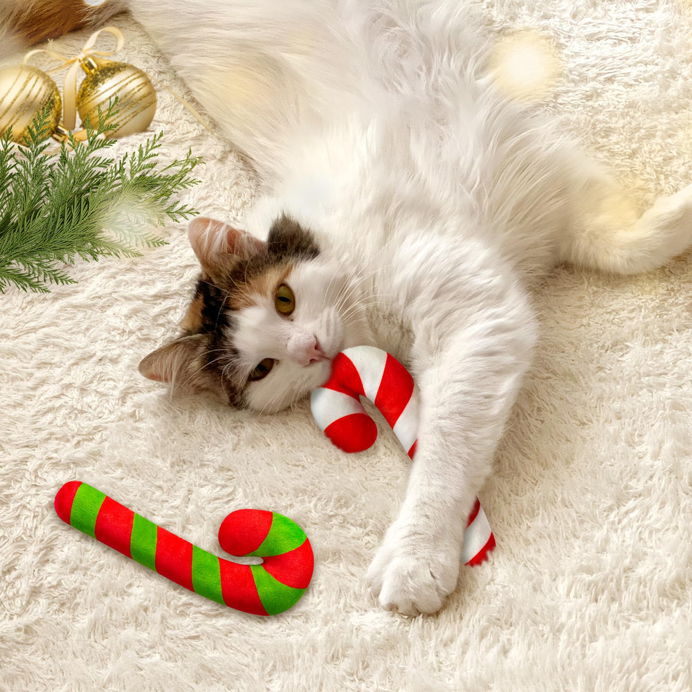 MallMall6 Christmas Candy Cane Toy soft cotton material detail for durable design