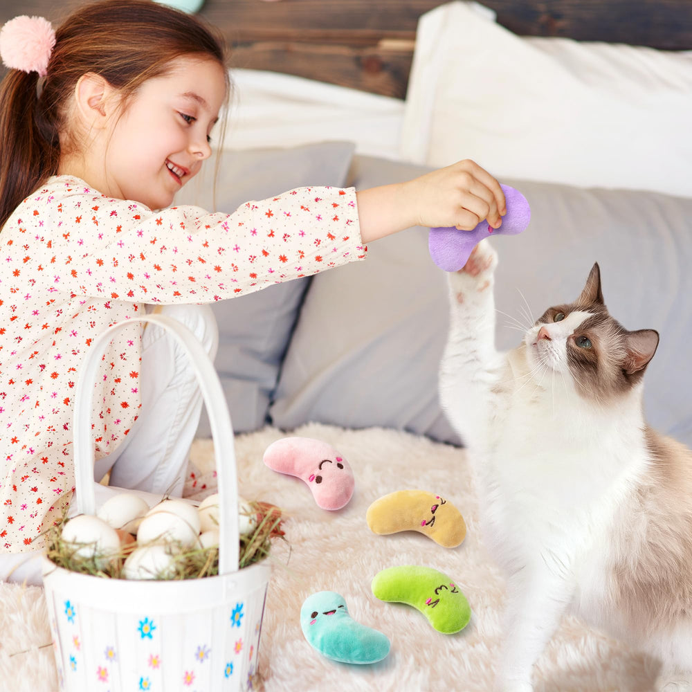 MALLMALL6 Easter-themed toy brightens home decor while entertaining curious kittens and cats.
