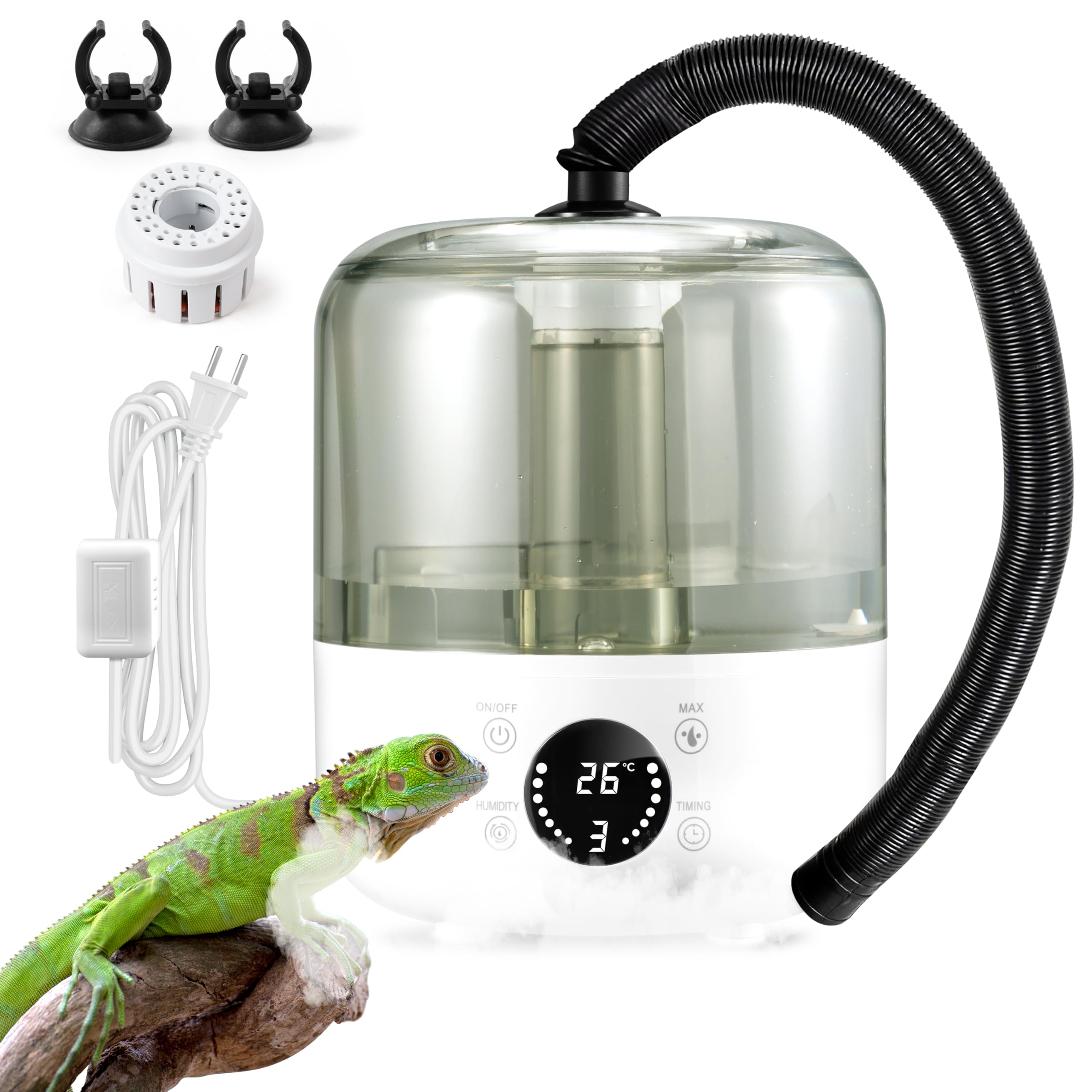 MALLMALL6 Reptile Fogger top view for steady terrarium humidity