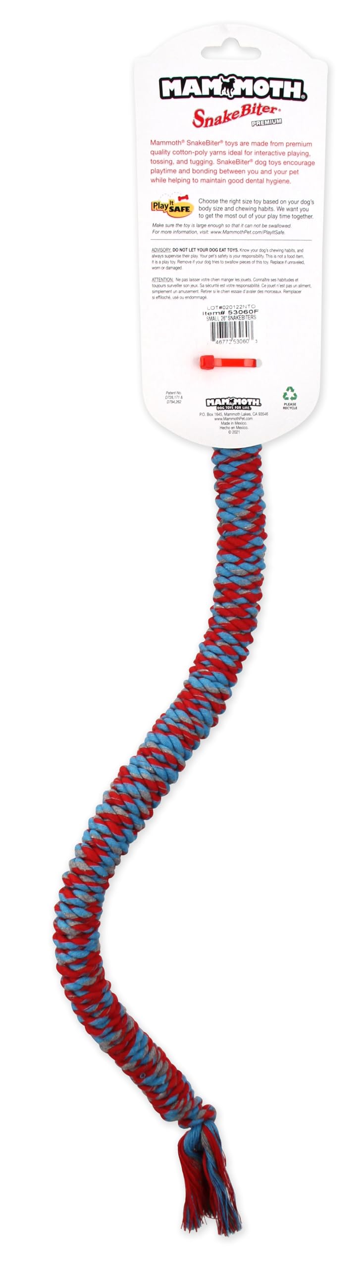Mammoth Snakebiter en uso ideal para cachorros durante el juego