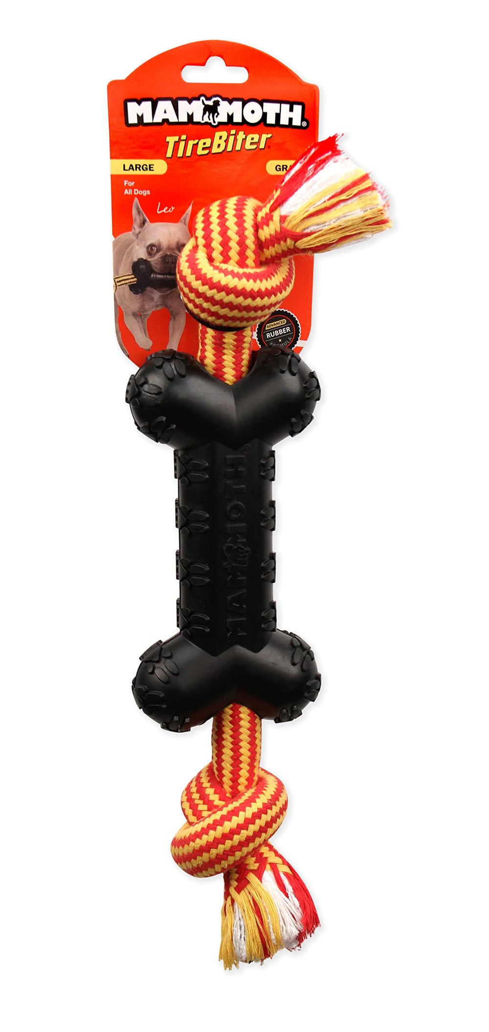 Mammoth TireBiterII bone with rugged textured surface for better grip.