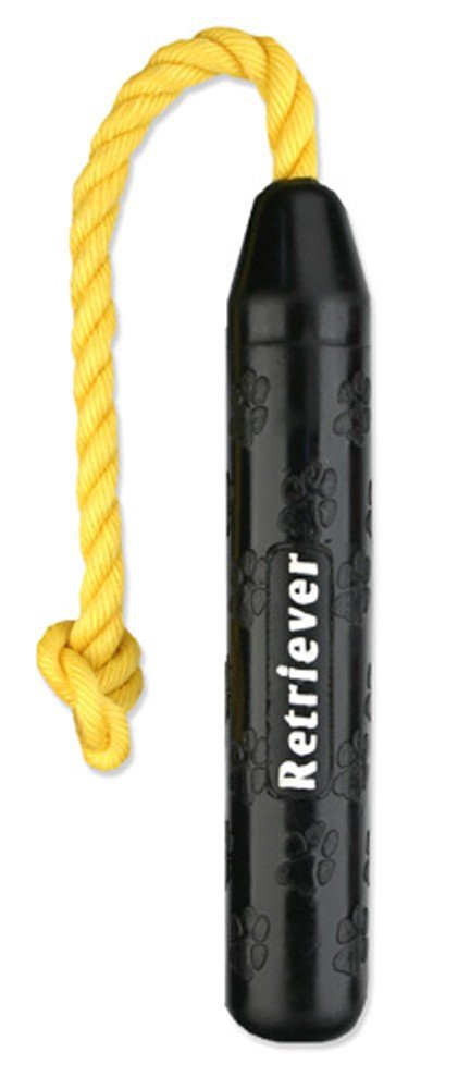 Mammoth TireBiterII Retriever with Rope floats on water for interactive fetch and water play.