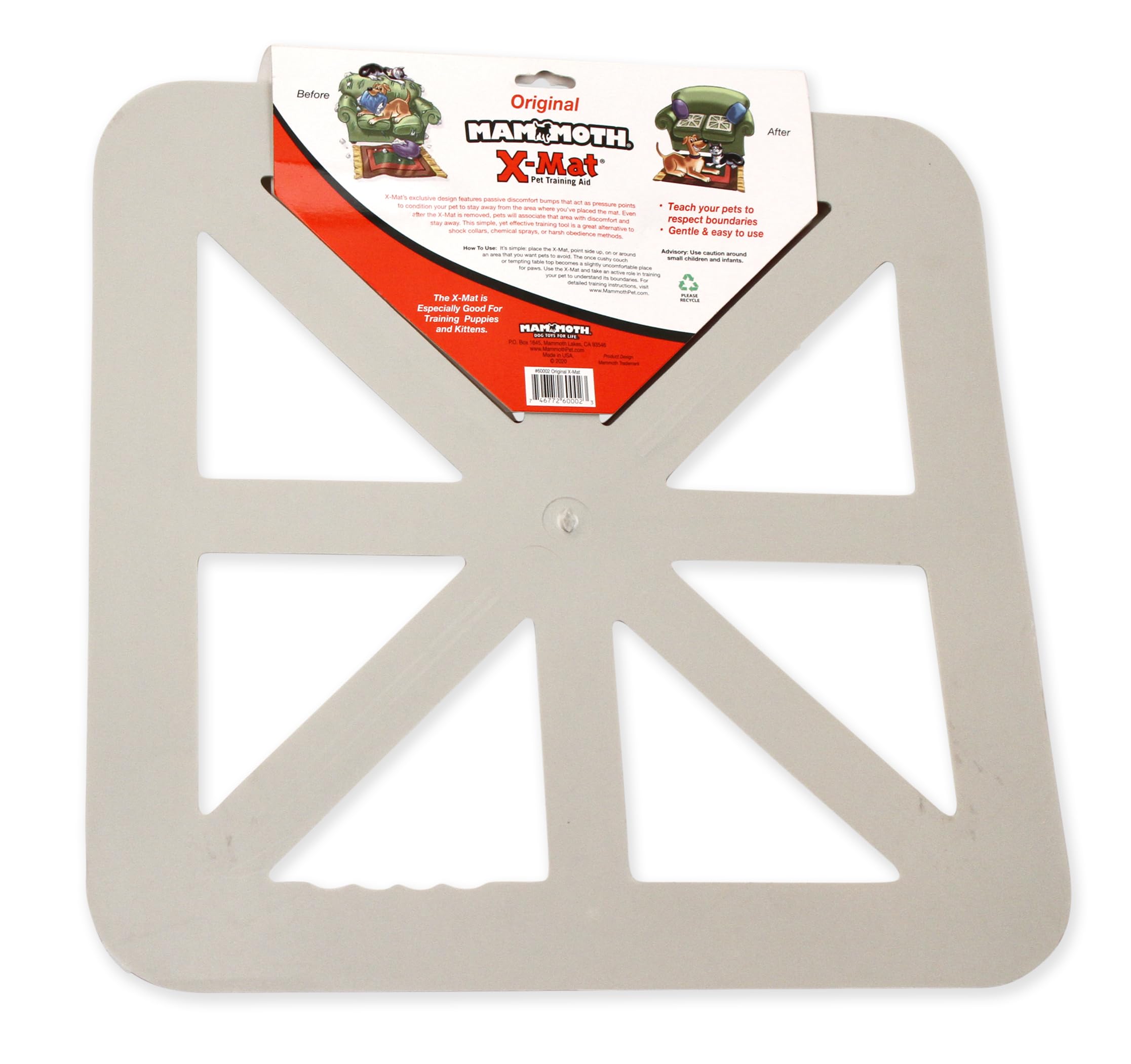 Mammoth X-Mat in use protects chairs and tables from pets.