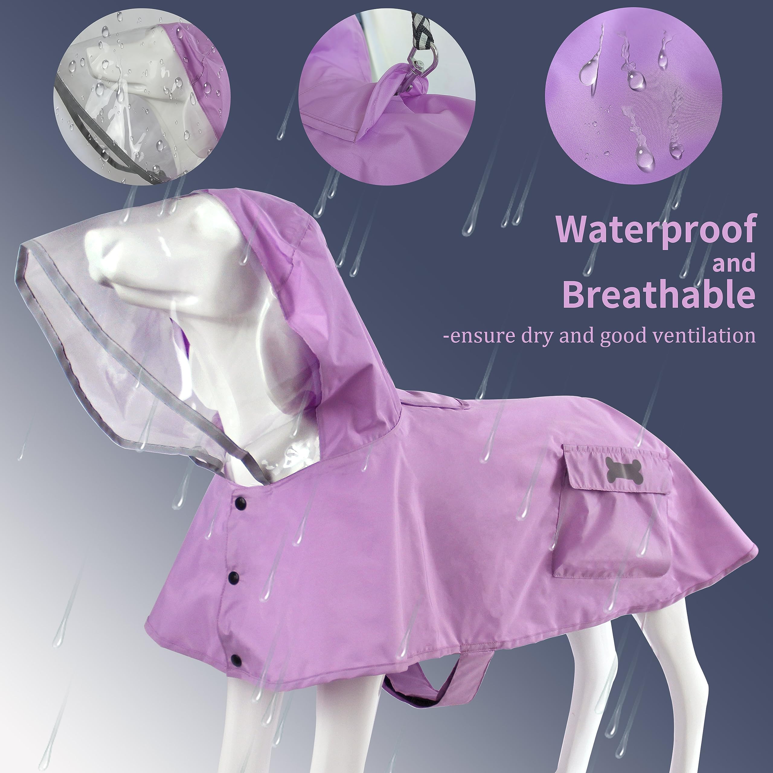 MAMORE adjustable belly strap ensures secure, comfortable fit for different dogs.