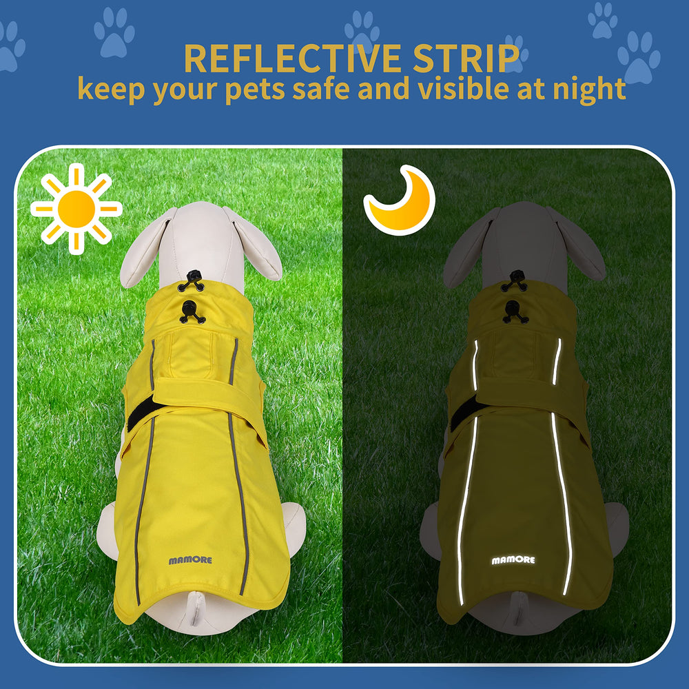 Mamore raincoat includes elastic leg straps to stay in place during activities.