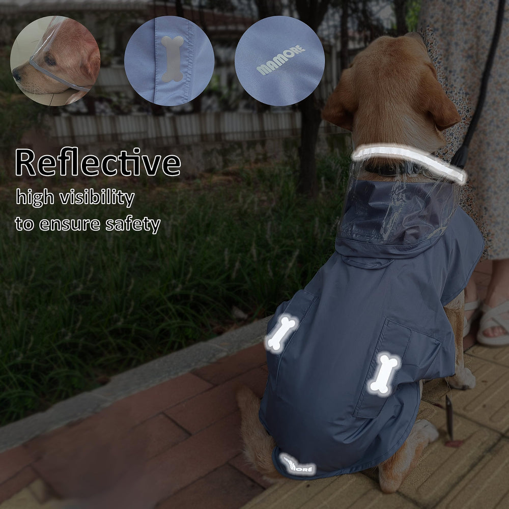 MAMORE hooded raincoat features a PVC hood to keep the head dry